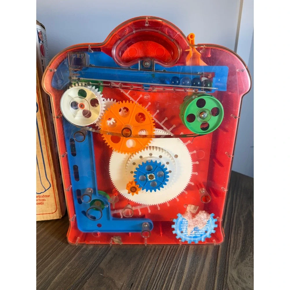 Vintage 1976 Mattel Fun O'clock Preschool Educational Marble Toy Red No. 9832